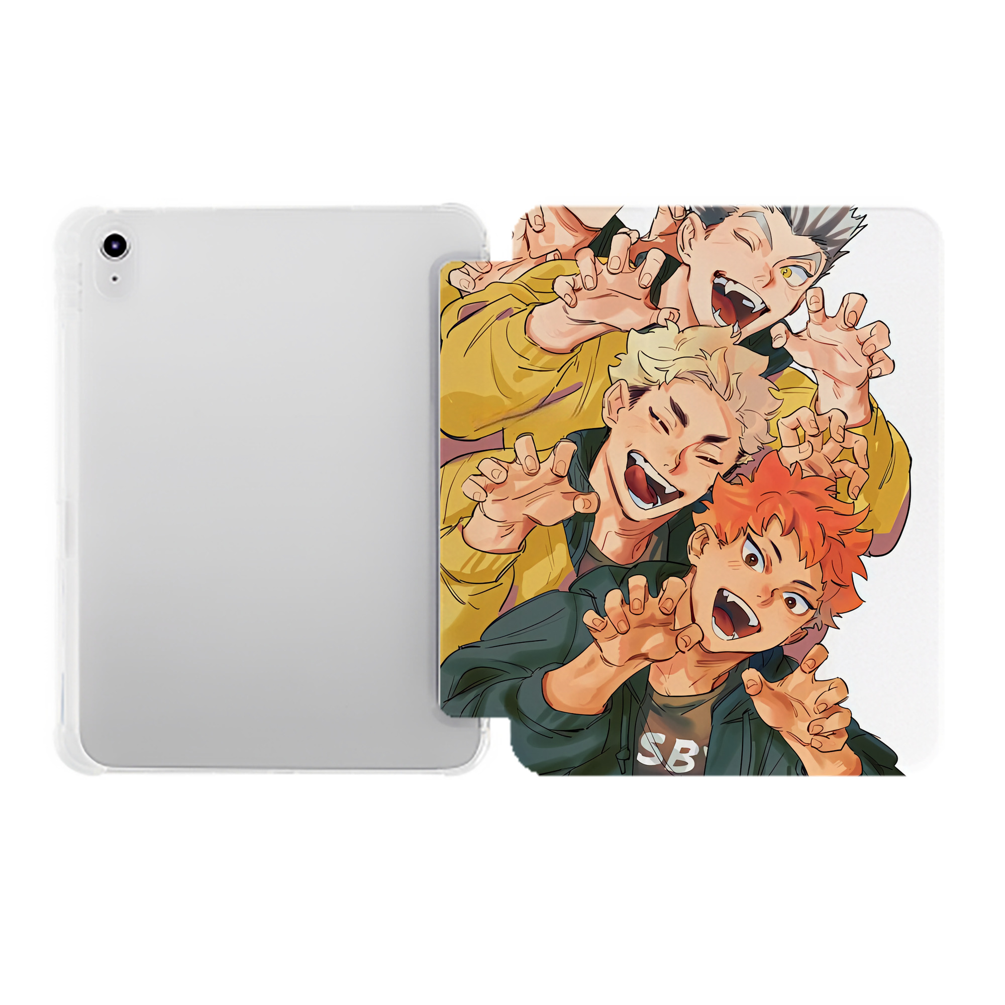 （画像用） ハイキュー!! Haikyu!! IPad ケース ペン収納付き 三つ折りスタンド PUレザー×シリコン 対応機種9.5/10.5/10.9インチ